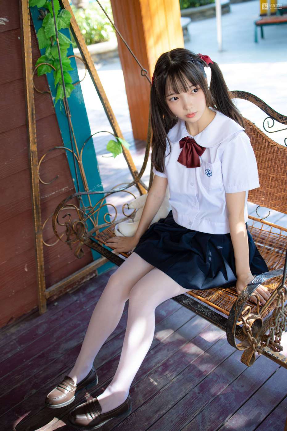 图片[3]-眼神好清澈的双马尾白丝女孩【75P】20019-心动图库
